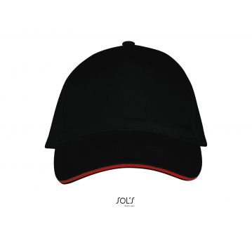 CASQUETTE SOLS NOIRE ROUGE