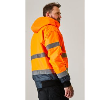 BLOUSON C465 ORANGE FLUO/MARINE